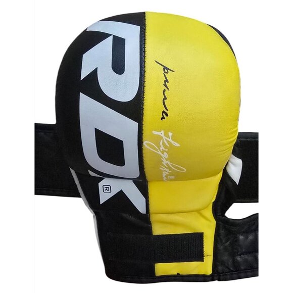 RDX Yellow/Black Sparring Gloves With Wrist Strap - Picture 5 of 9